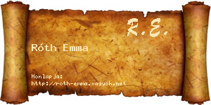 Róth Emma névjegykártya