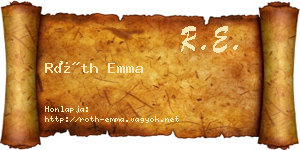 Róth Emma névjegykártya