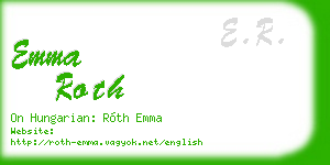 emma roth business card
