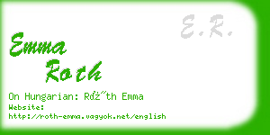 emma roth business card